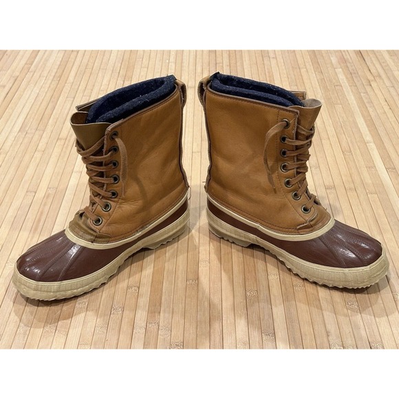 Sorel VTG Cheyenne Rawhide Leather Insulated Rubber Duck Boots Sz 6 / 7 Or 5 M - Picture 6 of 14